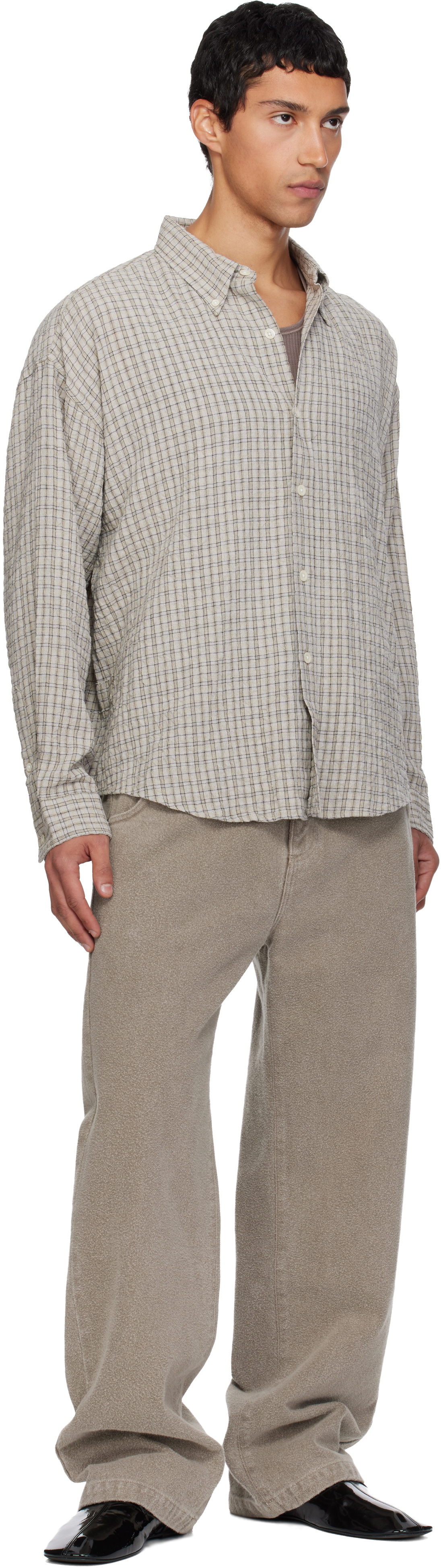 mfpen Gray Button Down Shirt