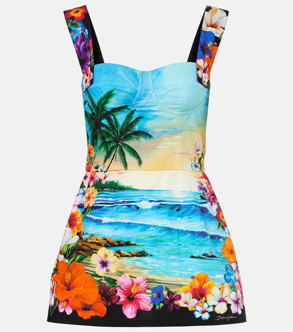 Dolce&Gabbana Printed cotton minidress
