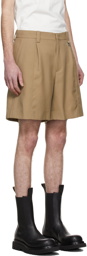 Wooyoungmi Brown Pleated Shorts
