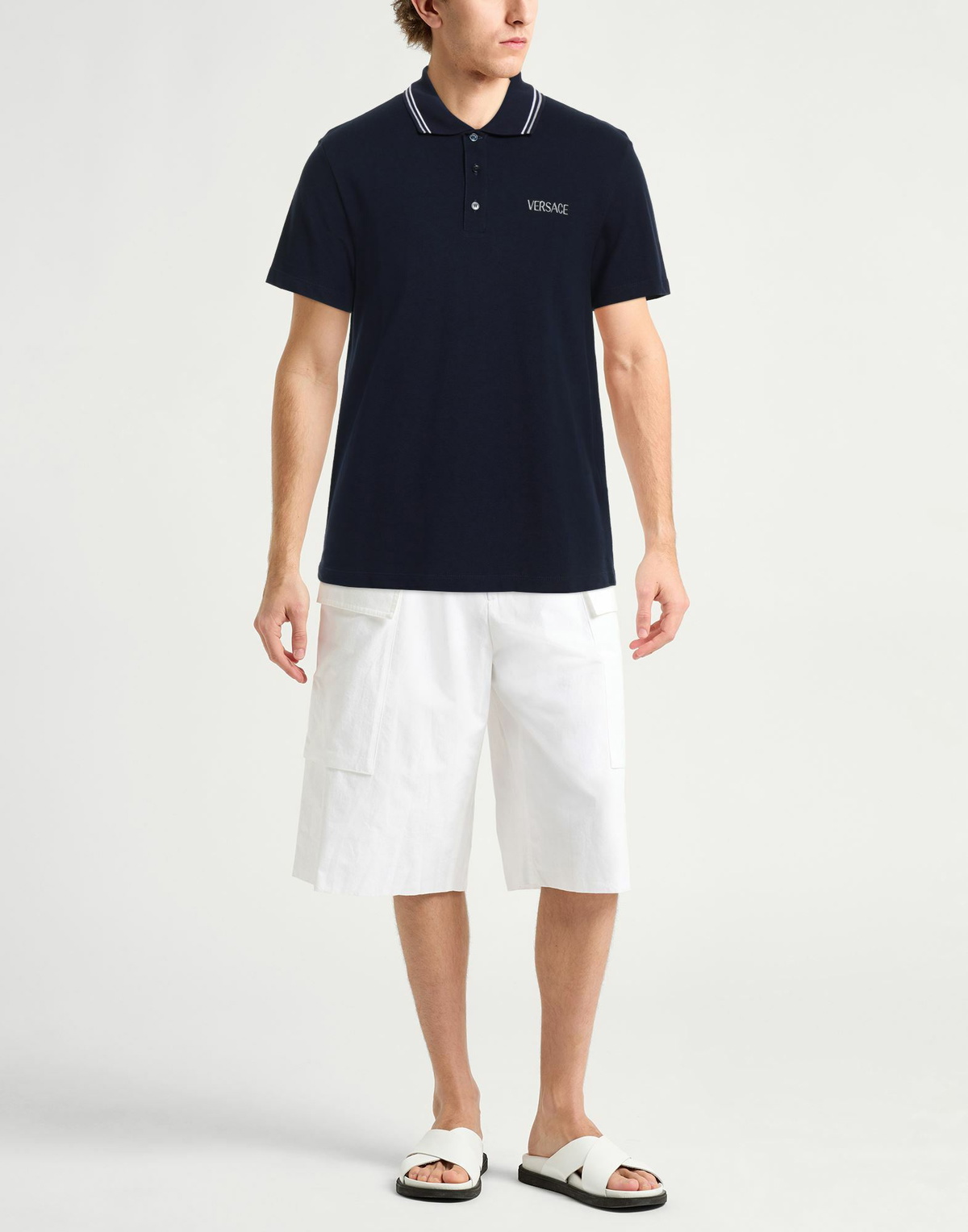 Versace Mens Polo shirt Midnight in Blue