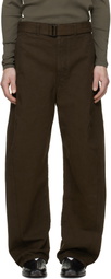 LEMAIRE Brown Twisted Belted Jeans