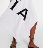 Alaïa Logo cotton midi skirt