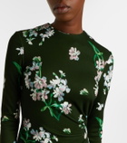 Erdem Draped floral midi dress