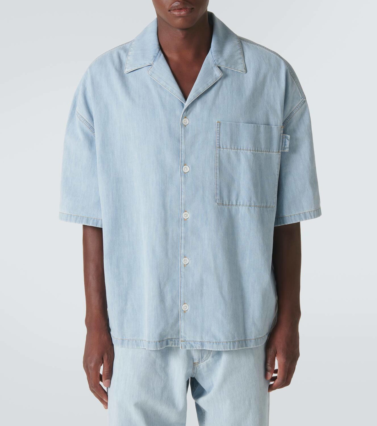 Bottega Veneta Denim bowling shirt