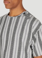 Dobby Stripe T-Shirt in Black