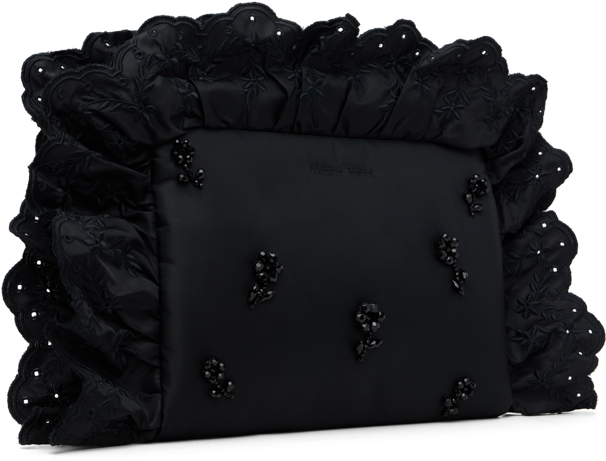 Simone Rocha Black Embellished Pillowcase Clutch