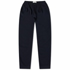 Universal Works Men's Soft Wool Pleated Track Pant in Navy