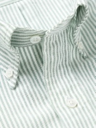 Kingsman - Button-Down Collar Striped Cotton Oxford Shirt - Green