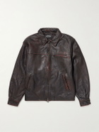 FrizmWORKS - Distressed Leather Jacket - Brown