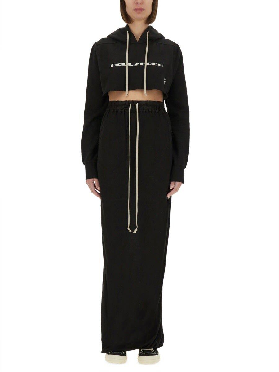 Rick Owens DRKSHDW Women's Hooded Peter Jacket in Black Rick