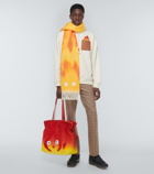 Loewe x Howl's Moving Castle Calcifer wool and mohair scarf