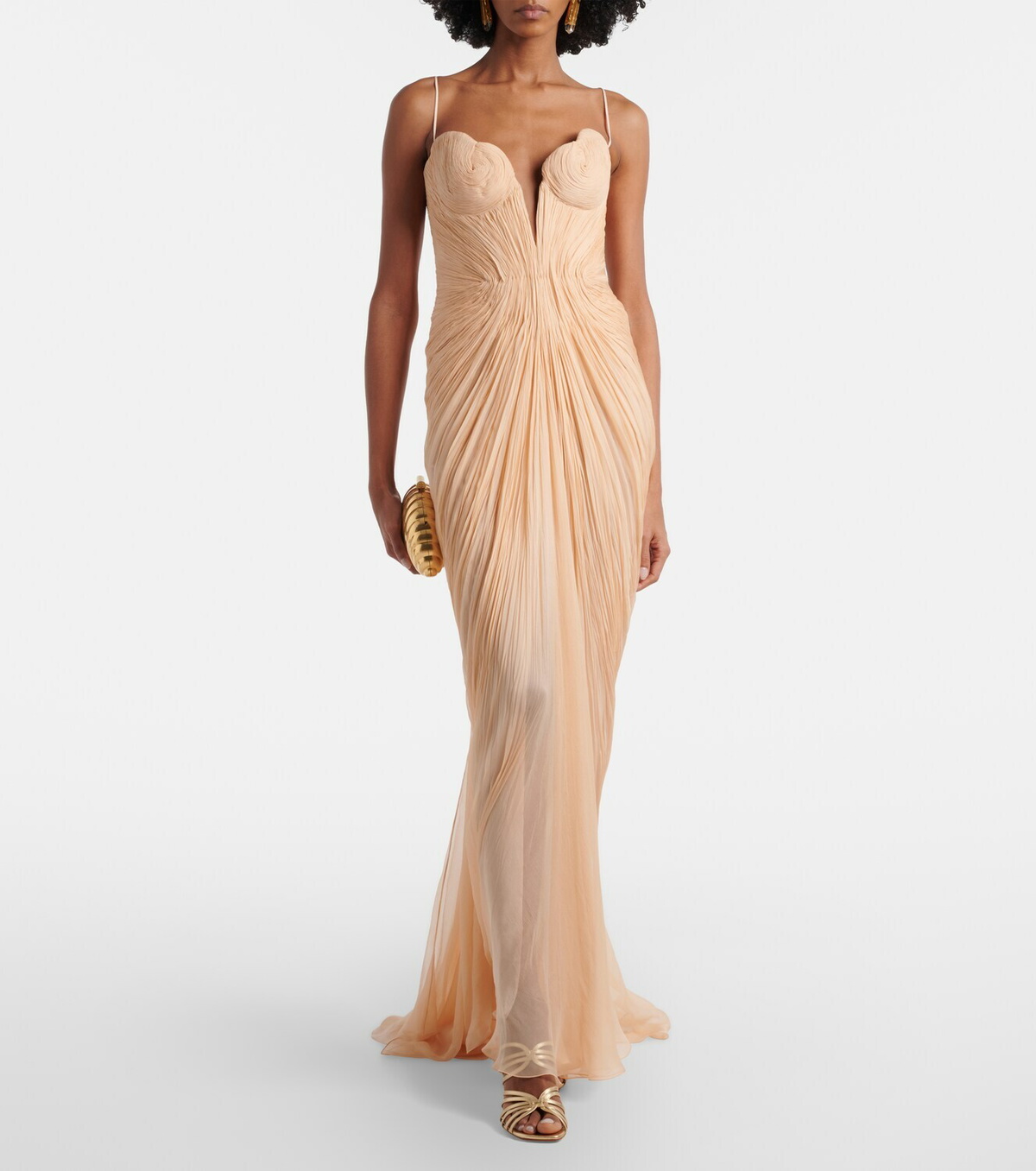 Maria Lucia Hohan Cecilia draped silk gown