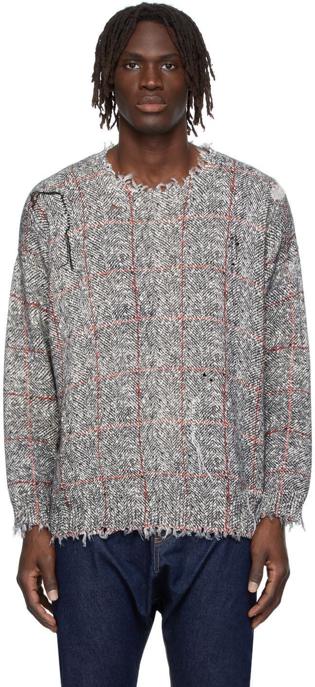 R13 Printed Tweed Sweater R13