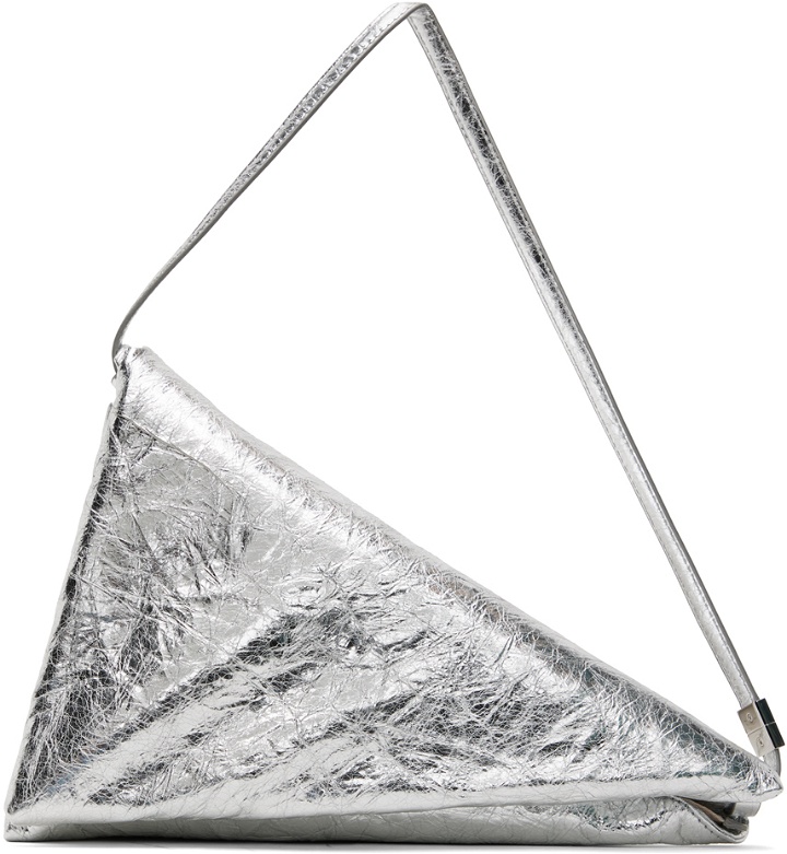 Photo: Marni Silver Leather Prisma Triangle Bag