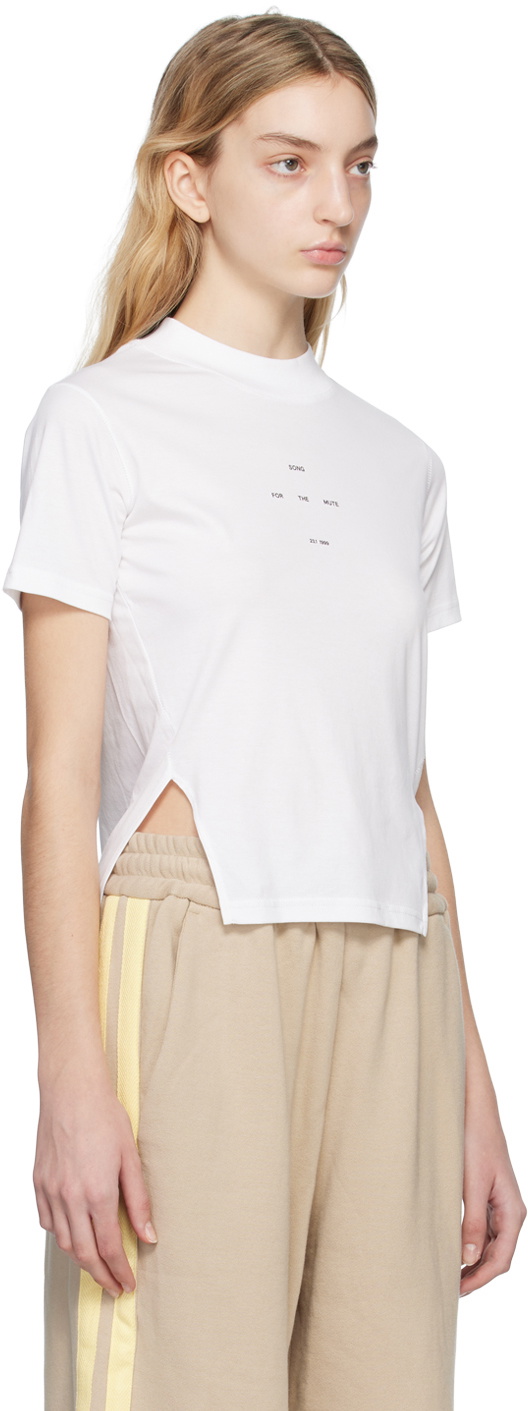Song for the Mute White Front Split T-Shirt