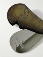 Berluti - Scritto Venezia Leather and Silver-Tone Shoe Horn Key Fob