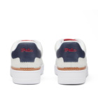Polo Ralph Lauren Men's Masters Court Sneakers in White/Navy/Red