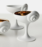 L'Objet x Jessica McCormack Shell porcelain and 24kt gold bowl