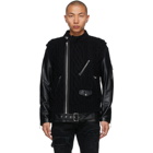 Undercover Black Sacai Edition Down Leather Sleeve Jacket