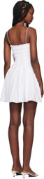 Matteau White Shirred Bodice Minidress