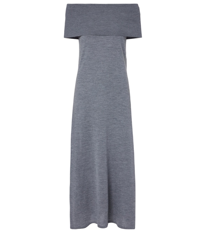 Photo: Jardin des Orangers Off-shoulder virgin wool maxi dress