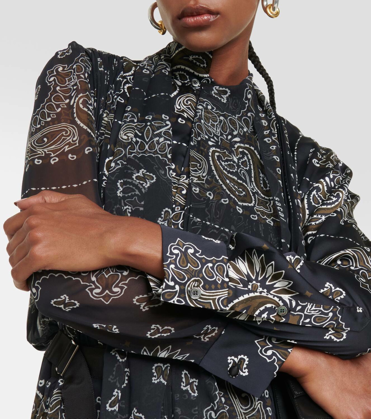 Sacai Bandana-printed midi dress Sacai