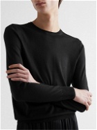 SAINT LAURENT - Slim-Fit Wool, Cashmere and Silk-Blend Sweater - Black