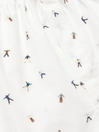 Sunspel - Printed Cotton Boxer Shorts - White