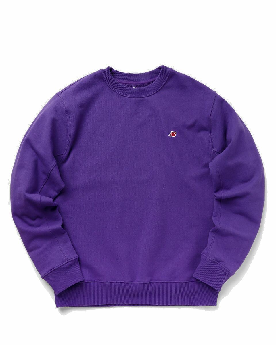 Photo: New Balance Made In Usa Crew Sweatshirt Purple - Mens - Sweatshirts