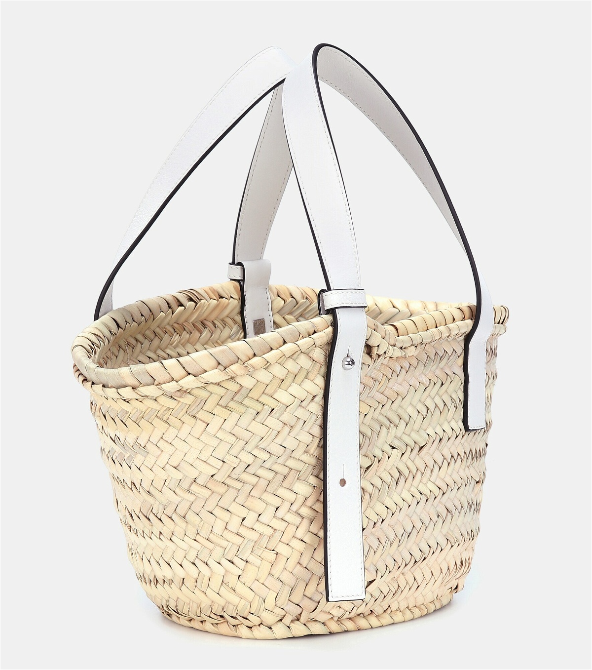 Loewe - Small leather-trimmed basket tote Loewe