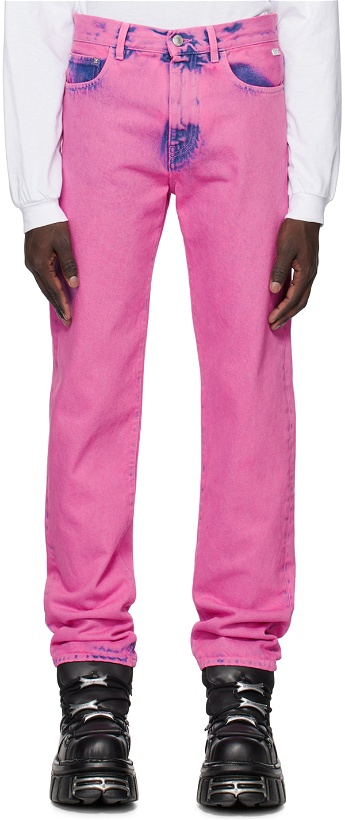Photo: GCDS Pink Straight Fit Jeans