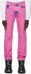 GCDS Pink Straight Fit Jeans