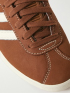 adidas Originals - Gazelle 85 Leather-Trimmed Suede Sneakers - Brown