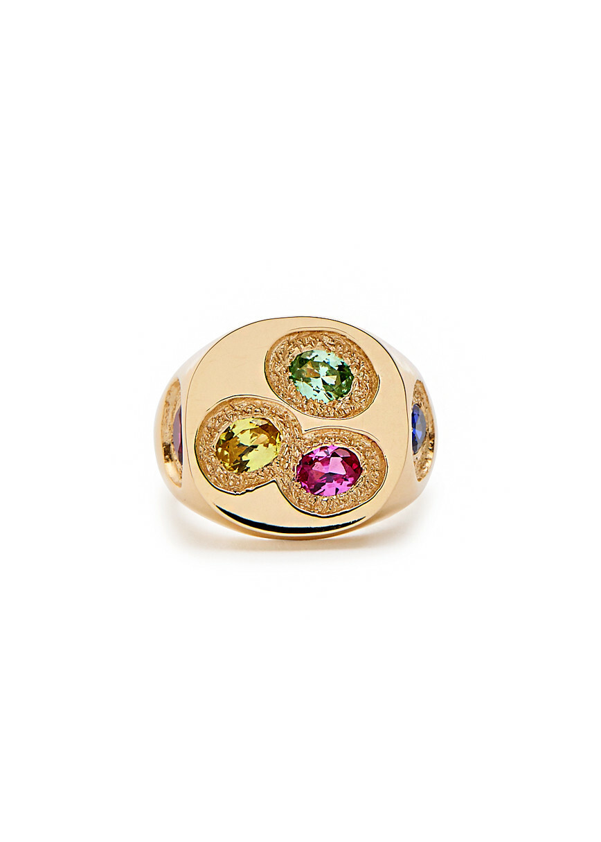 Bleue Burnham Chloroplast 9kt Gold Signet Ring