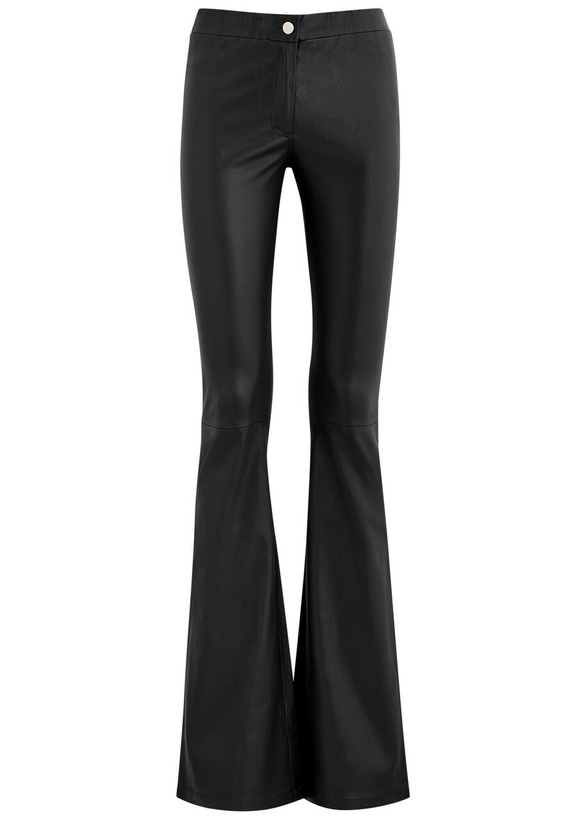 Photo: Arma Izzy Flared Leather Trousers Black