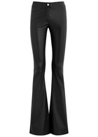 Arma Izzy Flared Leather Trousers Black