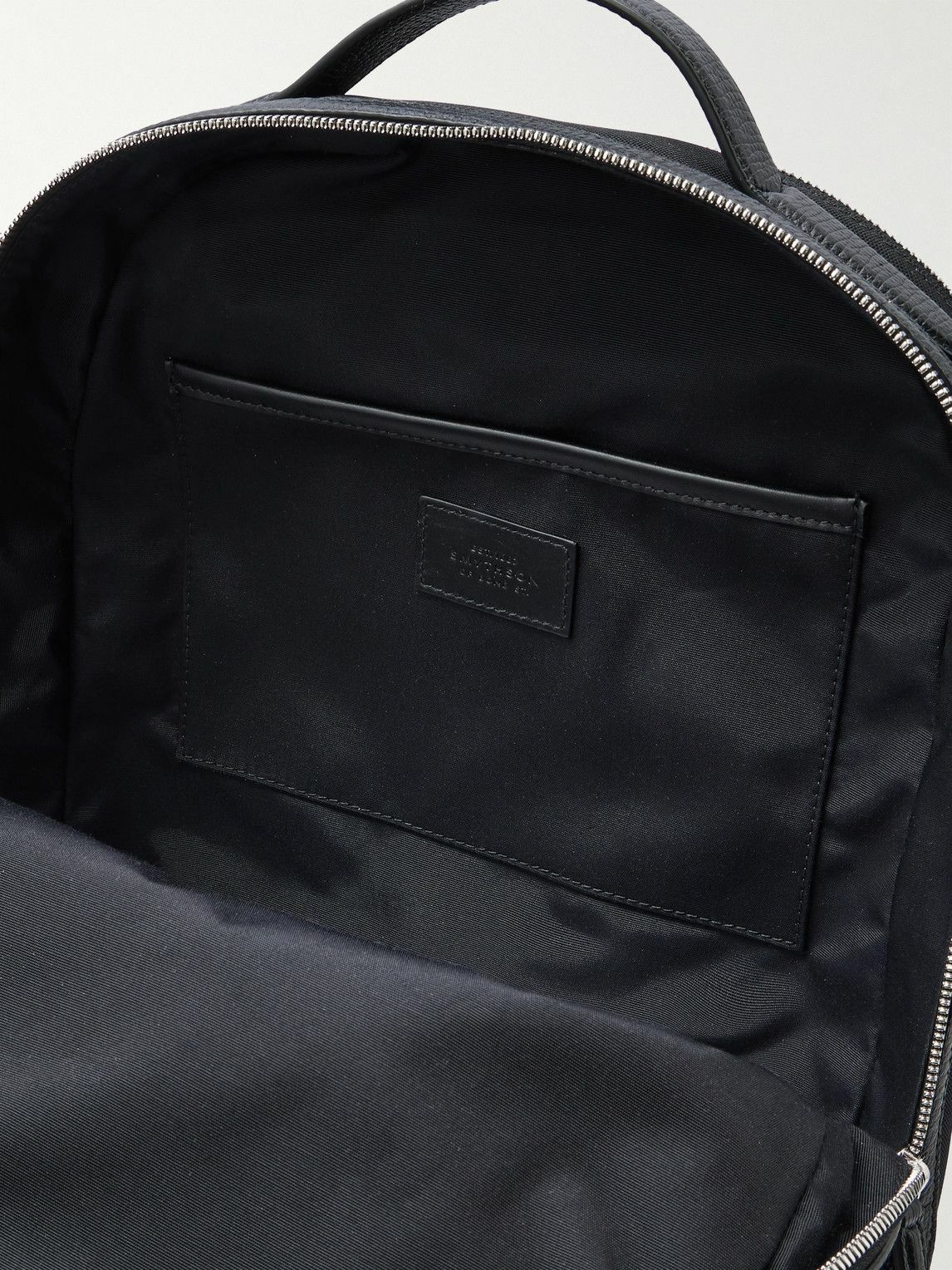 Smythson - Norton Full-Grain Leather-Trimmed ECONYL® Nylon-Canvas Backpack
