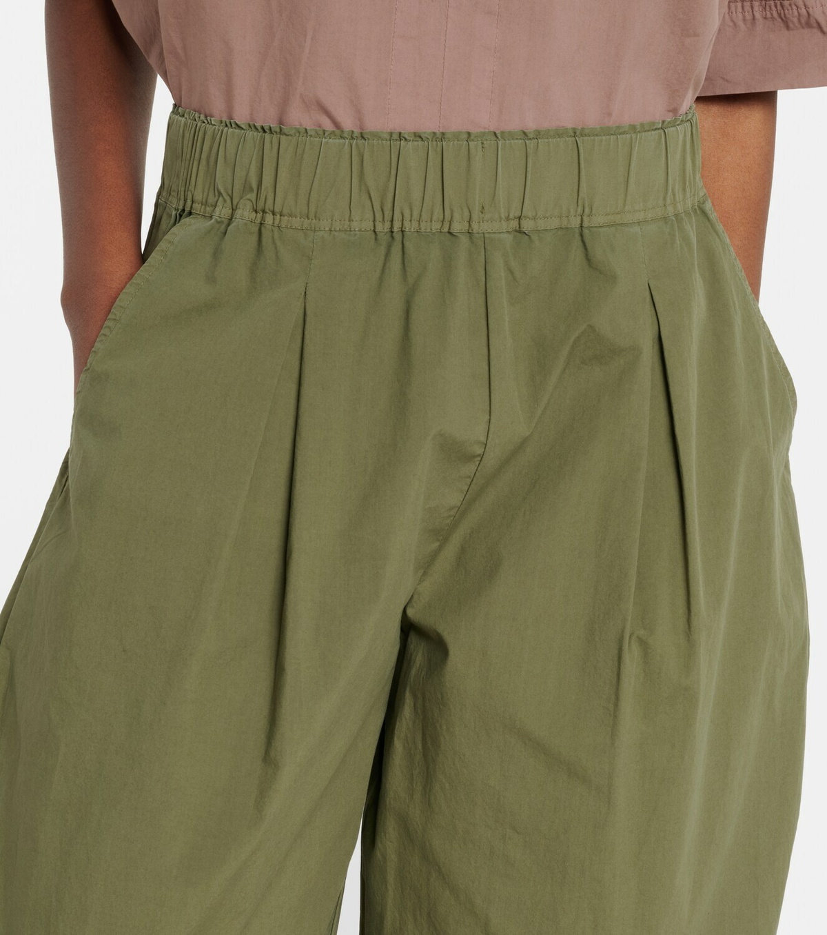 Velvet Sophia cotton poplin wide-leg pants