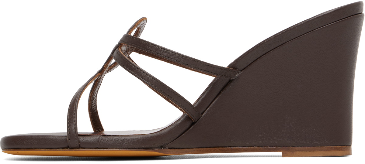Maryam Nassir Zadeh Brown Opera Wedge Heeled Sandals