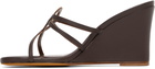 Maryam Nassir Zadeh Brown Opera Wedge Heeled Sandals