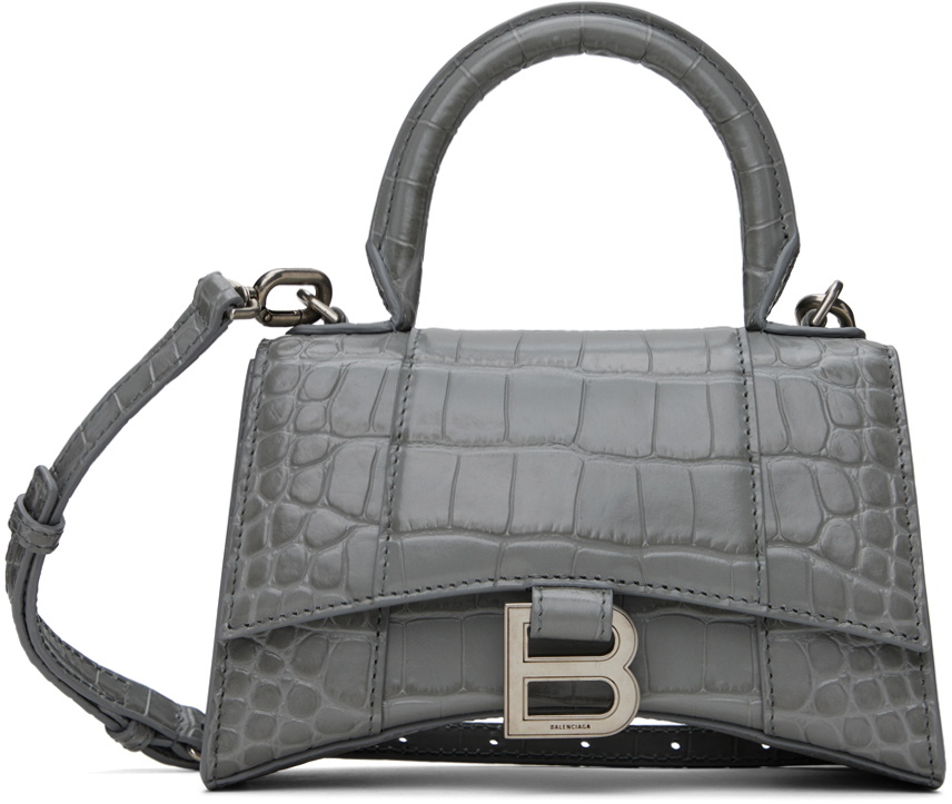 Balenciaga Gray XS Hourglass Bag Balenciaga