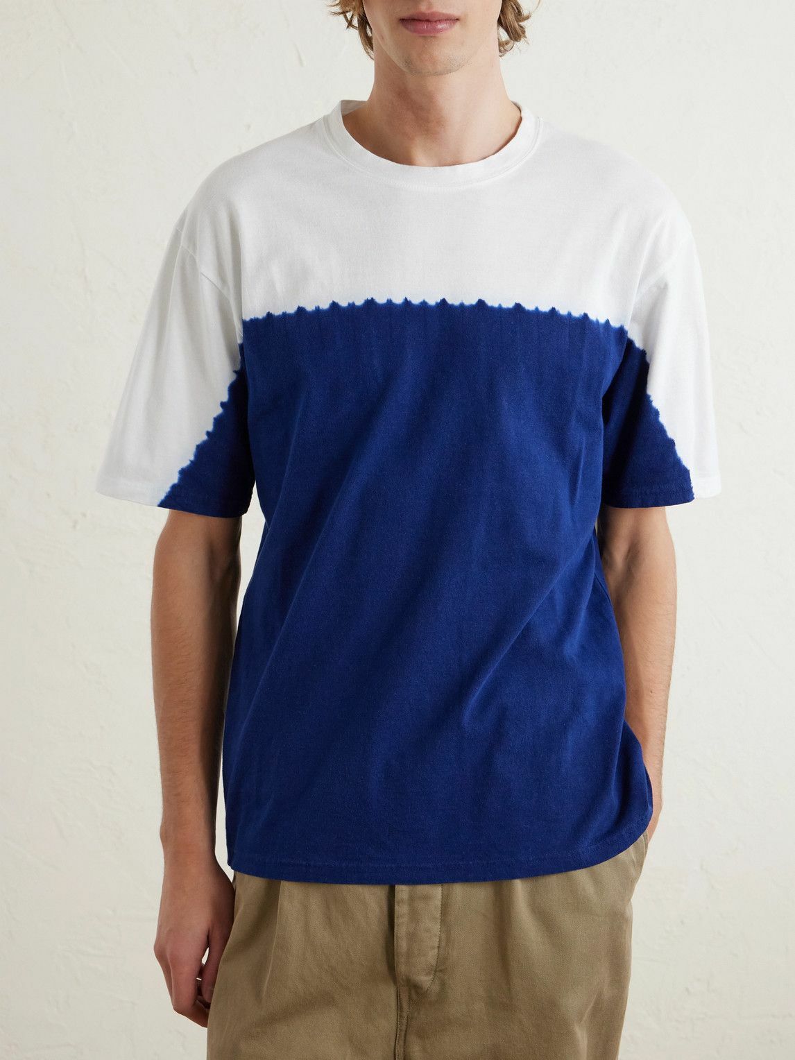 KAPITAL - Ice Fishing Printed Cotton-Jersey T-Shirt - Blue