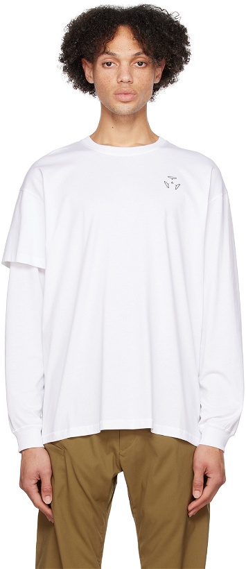 Photo: ACRONYM White Layered Long Sleeve T-Shirt