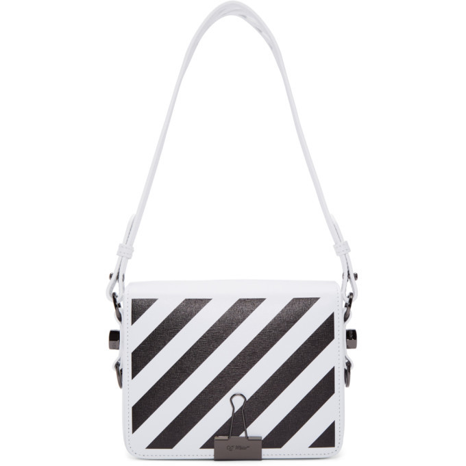 Off-White White Diagonal Flap Bag Off-White