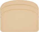 A.P.C. Beige Demi-Lune Card Holder