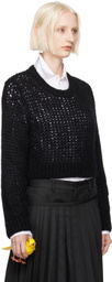 Comme des Garçons Homme Plus Black Open Knit Sweater