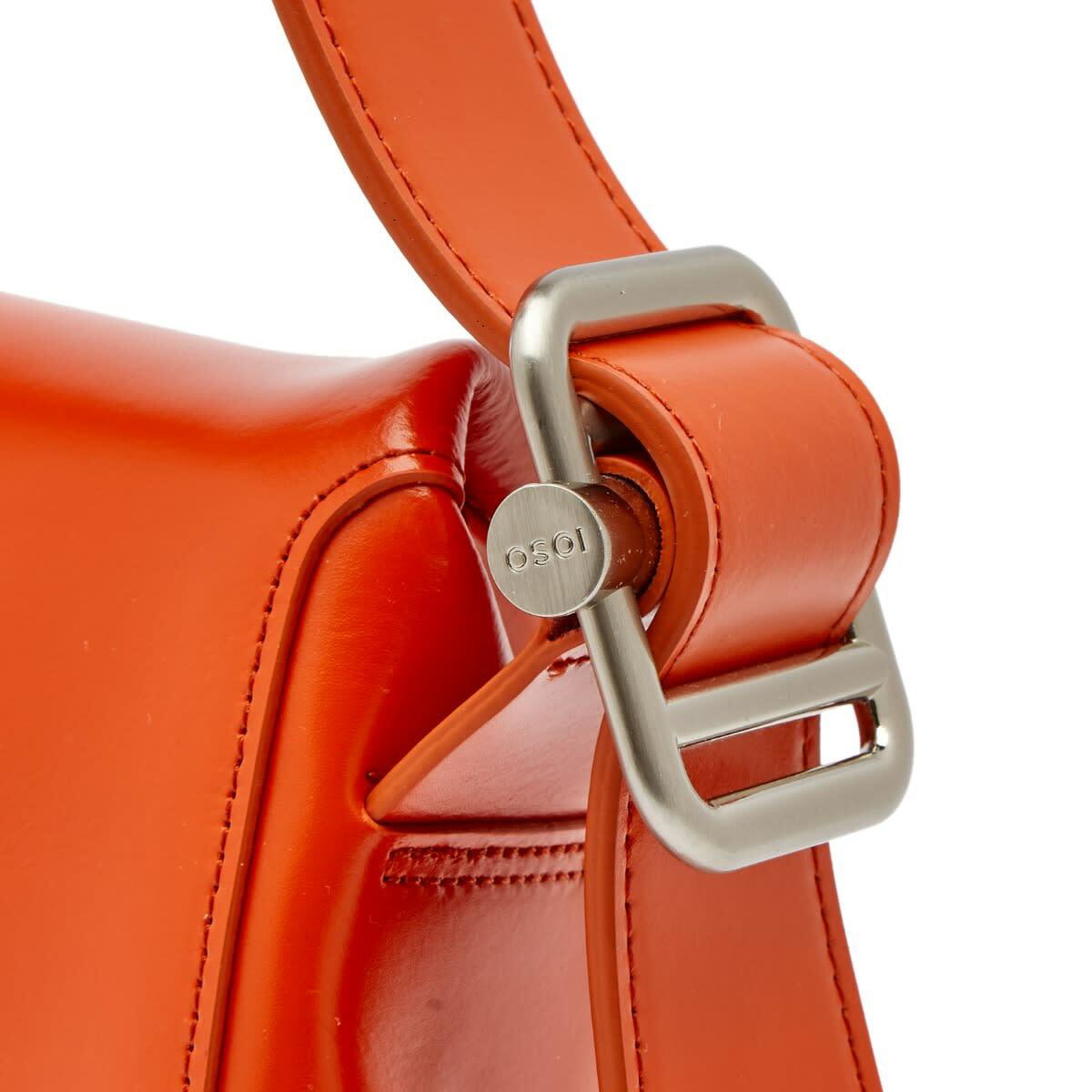 Osoi Folder brot bag smooth carrot red leather
