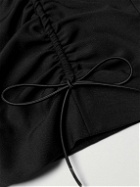 Simone Rocha - Straight-Leg Bow-Detailed Ruched Woven Suit Trousers - Black