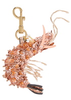 Anya Hindmarch Shrimp Embellished Leather and Satin bag Charm - Pink - One Size