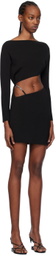 GCDS Black Asymmetric Minidress